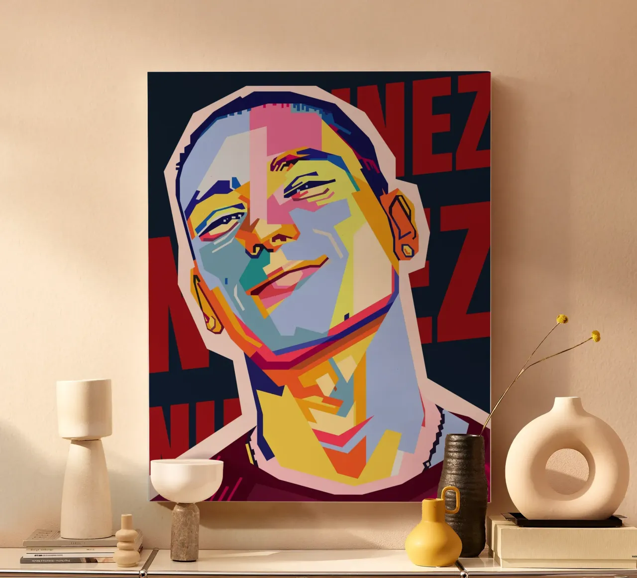 Darwin Núñez Style WPAP tela da KP Artwork