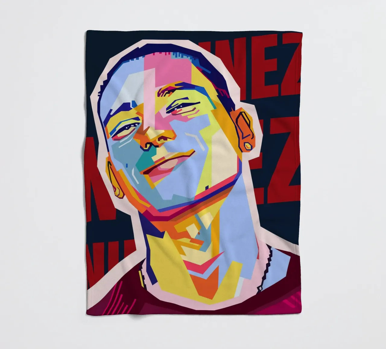 Darwin Núñez Style WPAP coperta in pile da KP Artwork