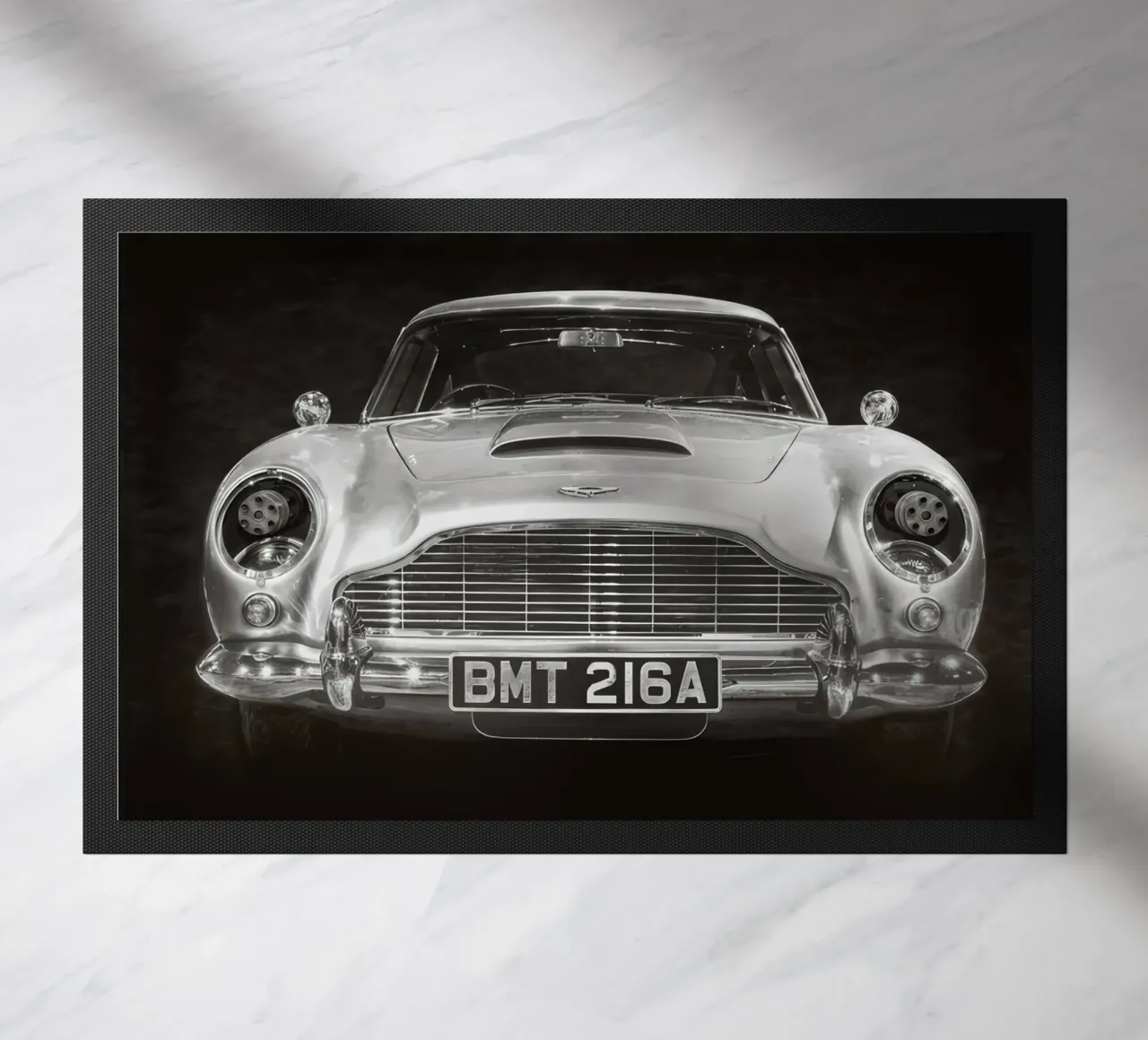 Aston Martin DB5 James Bond 007 zerbino da BLACK WITH WHITE
