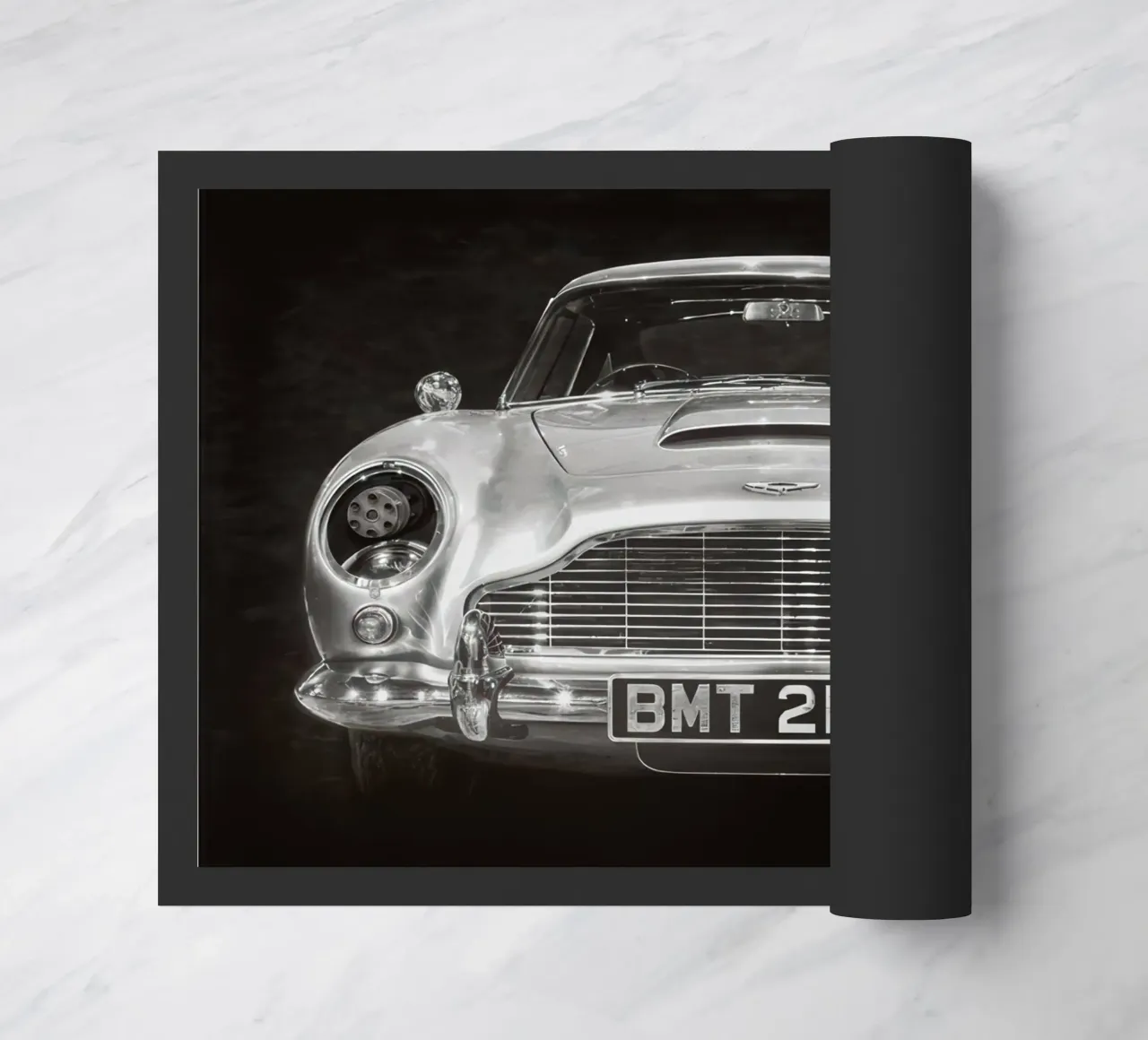 Aston Martin DB5 James Bond 007 zerbino da BLACK WITH WHITE