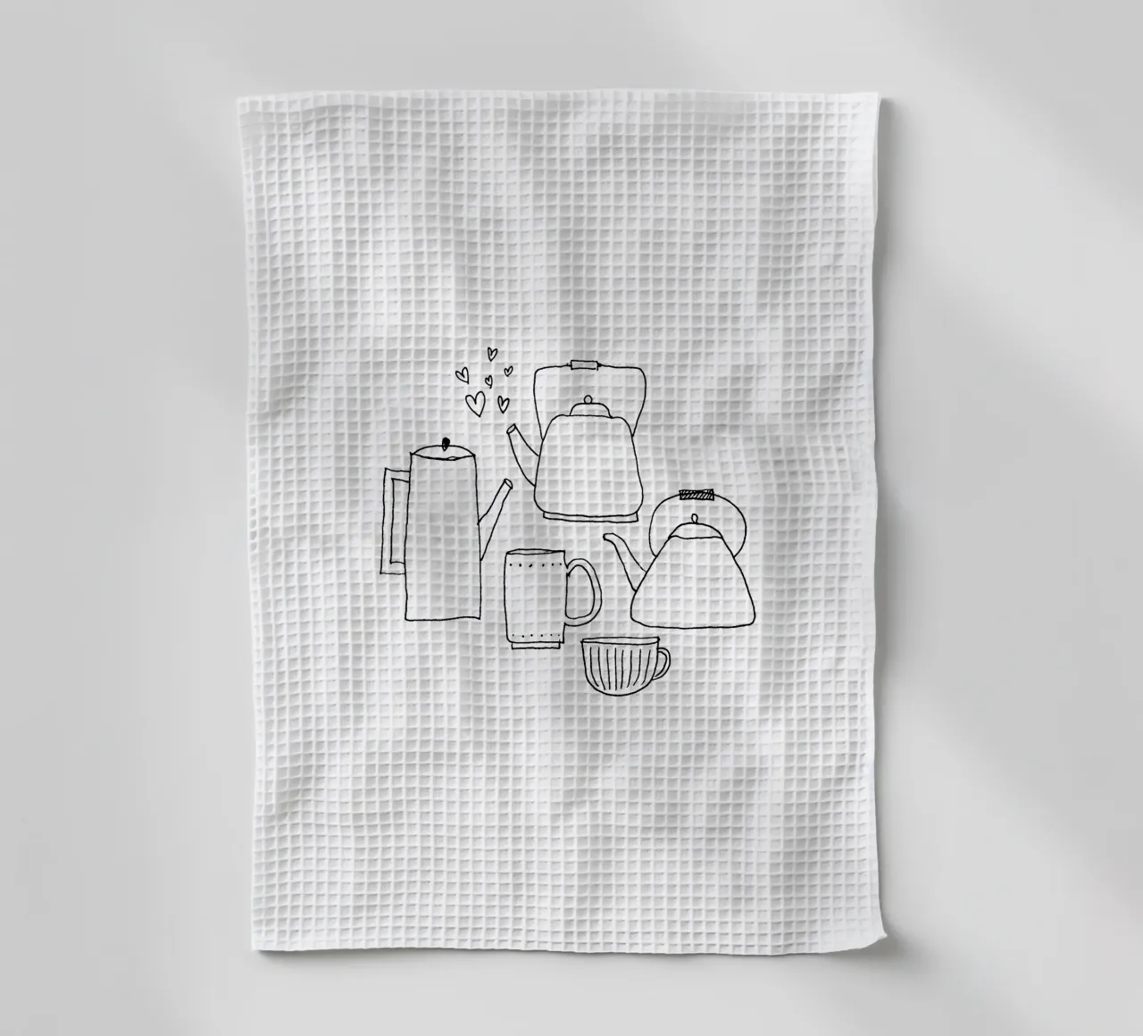 Drink something hot & handle it canovaccio da cucina da studio stine