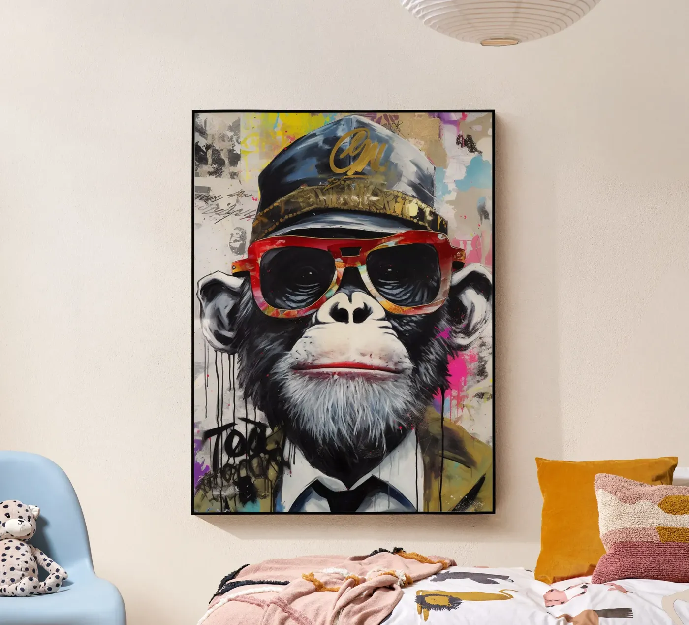 Gorilla acryl van Artsy Bessy