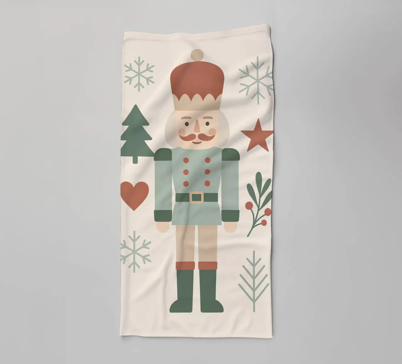 Scandinavian Nutcracker Charm towel by Nordic Noel Studio