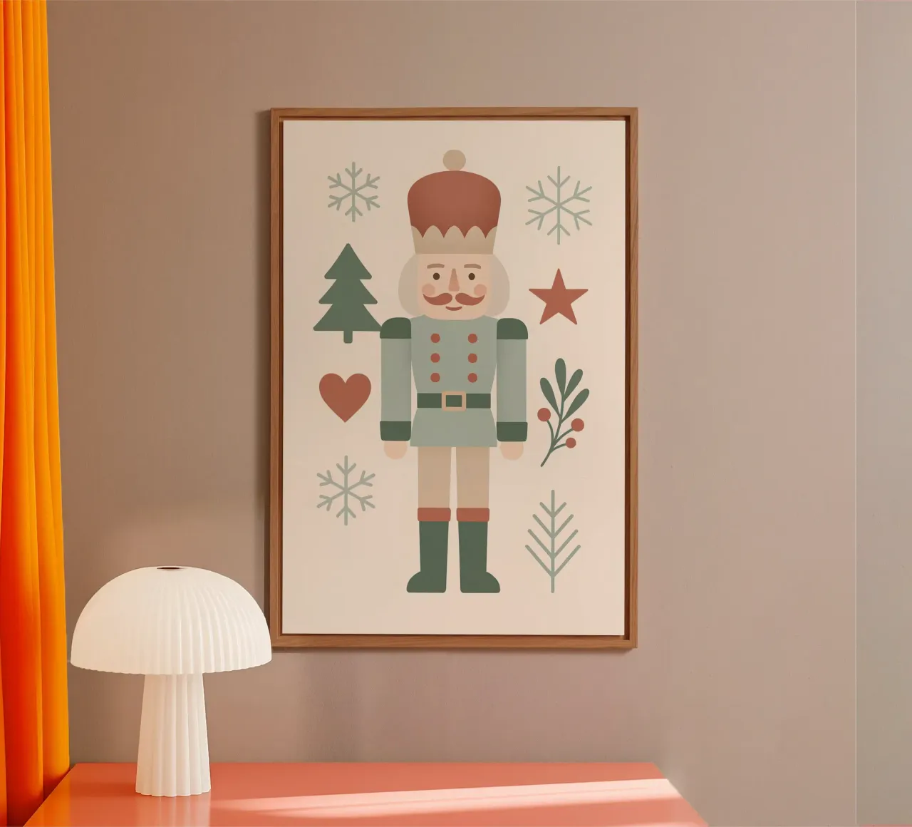 Scandinavian Nutcracker Charm alu-dibond by Nordic Noel Studio