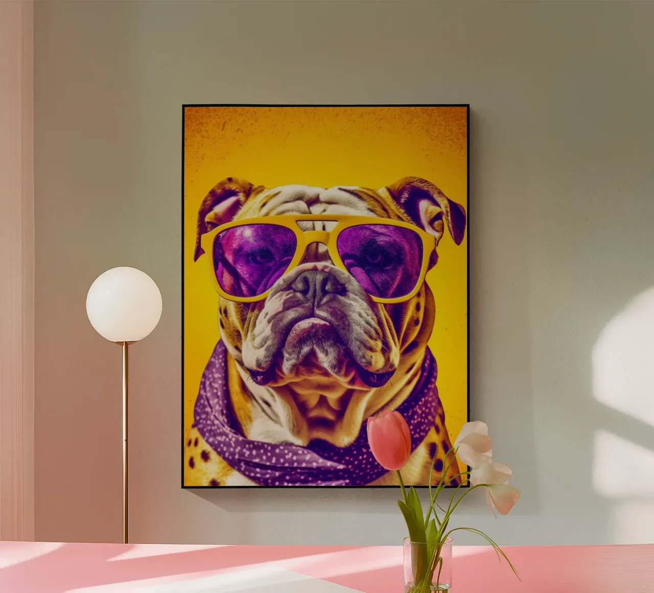 Bulldog plexiglass da Artsy Bessy