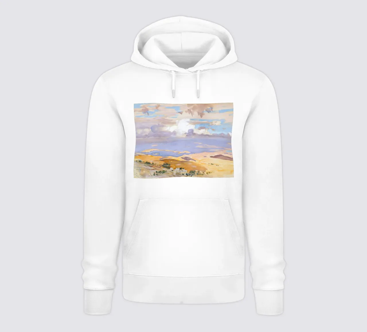 Paesaggio desertico ad acquerello felpa con cappuccio da Vintage Posters