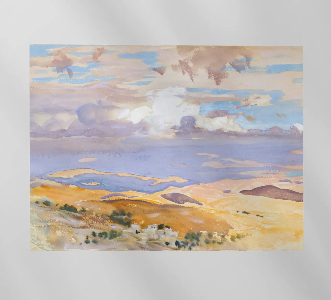 Paesaggio desertico ad acquerello pellicola backlit da Vintage Posters