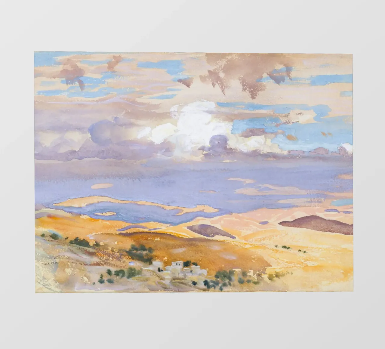 Paesaggio desertico ad acquerello pellicola backlit da Vintage Posters