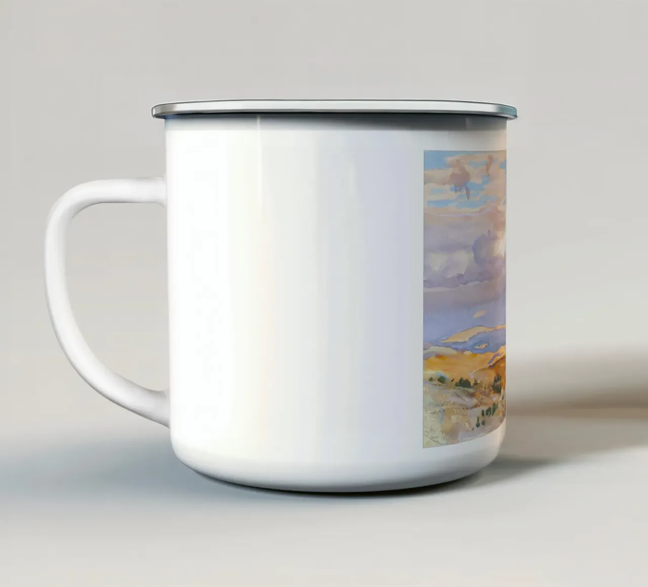 Paesaggio desertico ad acquerello tazza in smalto da Vintage Posters