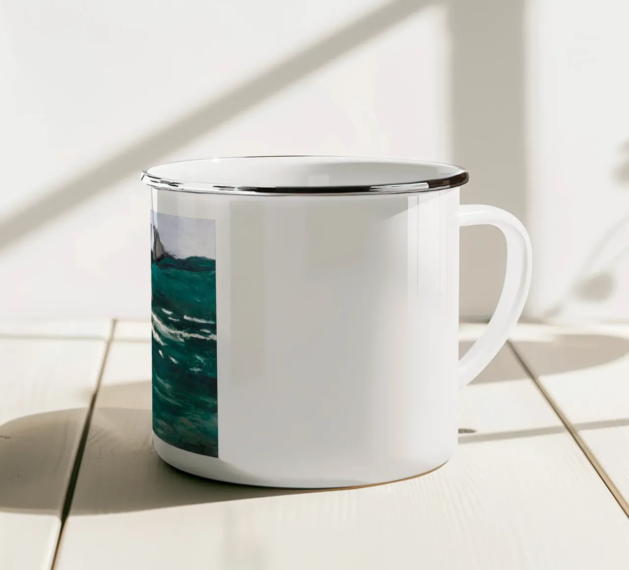 Mare in tempesta dipinto a vela tazza in smalto da Vintage Posters