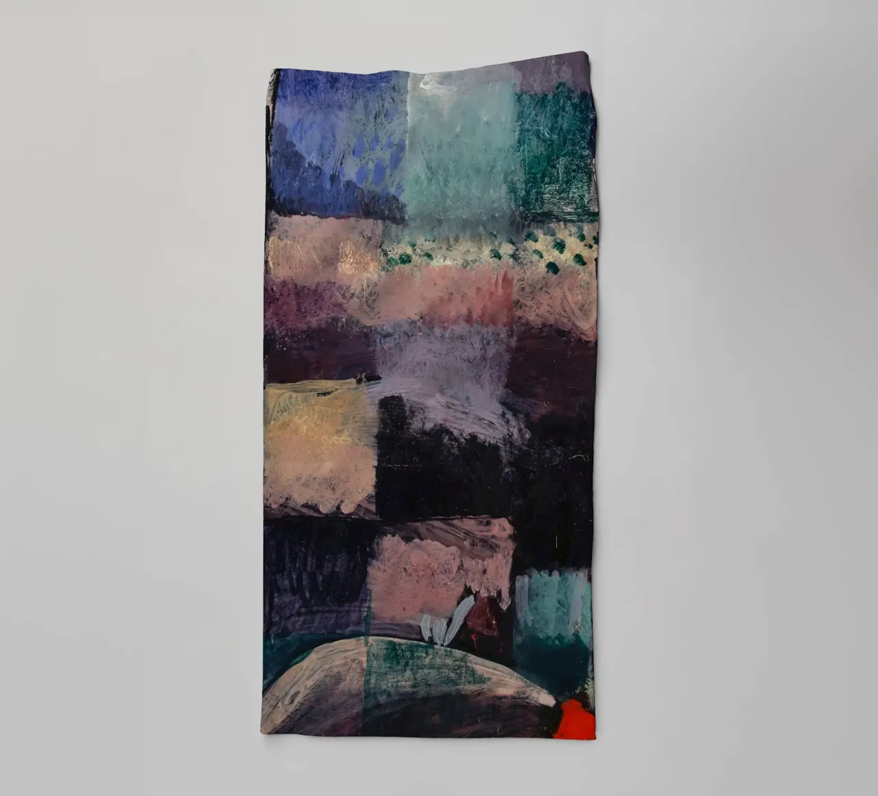 Abstract Color Block Painting towel by Vintage Posters
