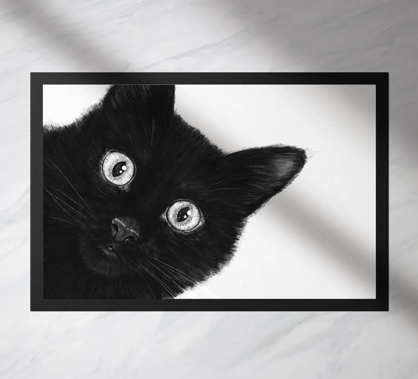 Gatto nero zerbino da valeriyakorenkova