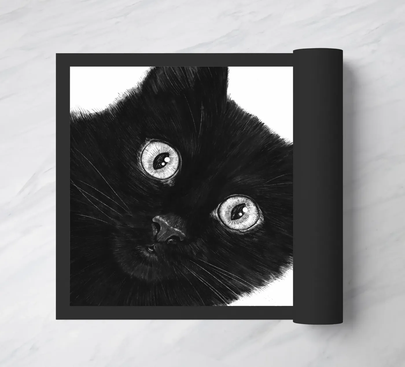 Gatto nero zerbino da valeriyakorenkova