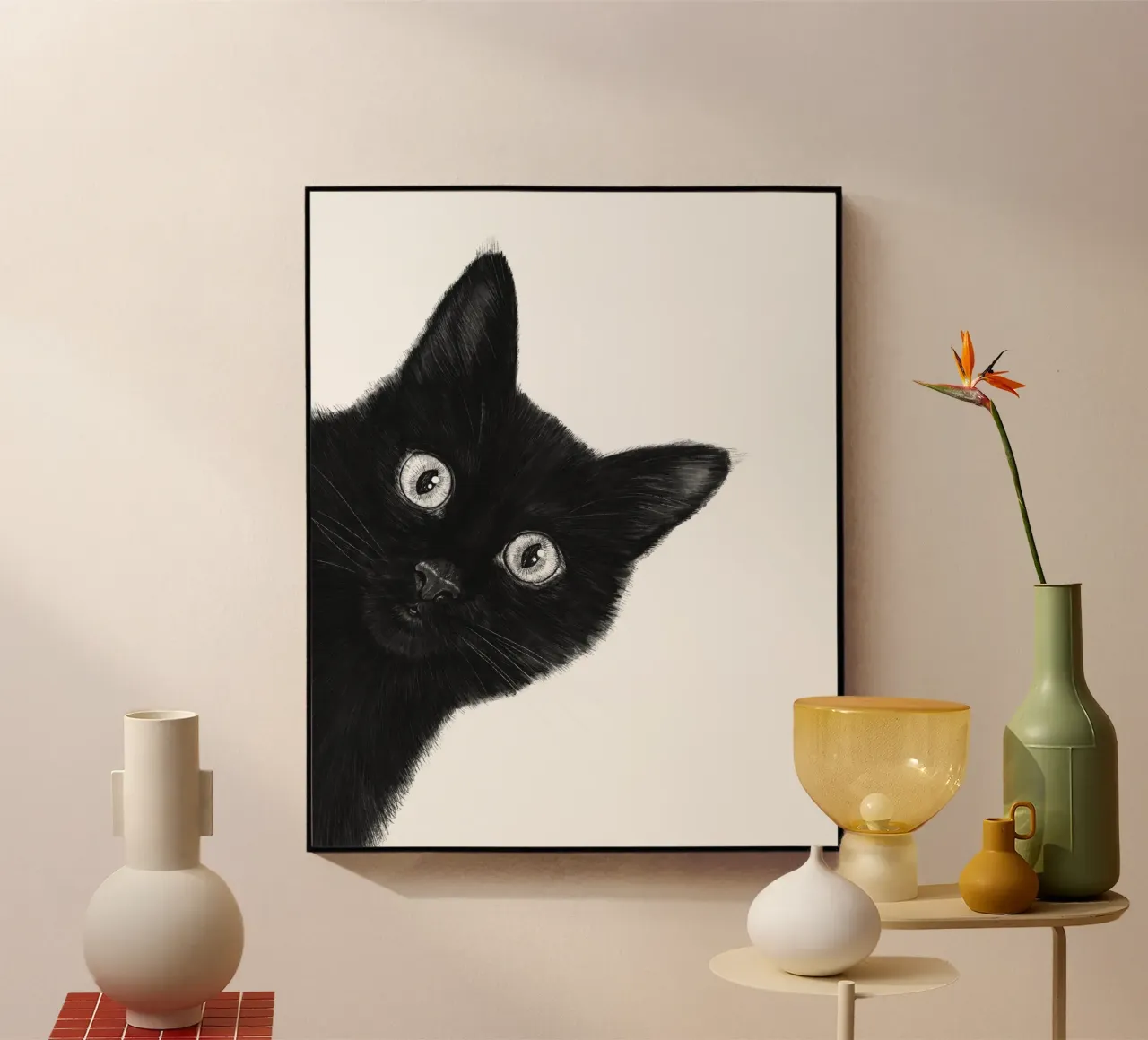 Gatto nero plexiglass da valeriyakorenkova