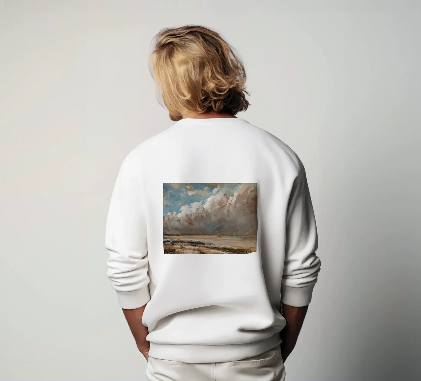 Arte murale con paesaggio nuvoloso felpa da Vintage Posters