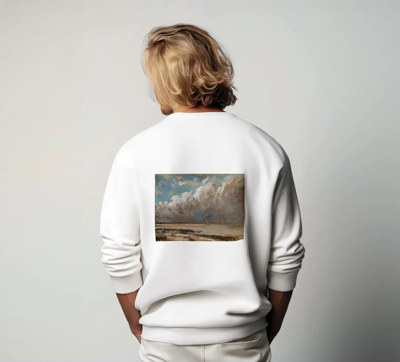 Arte murale con paesaggio nuvoloso felpa da Vintage Posters