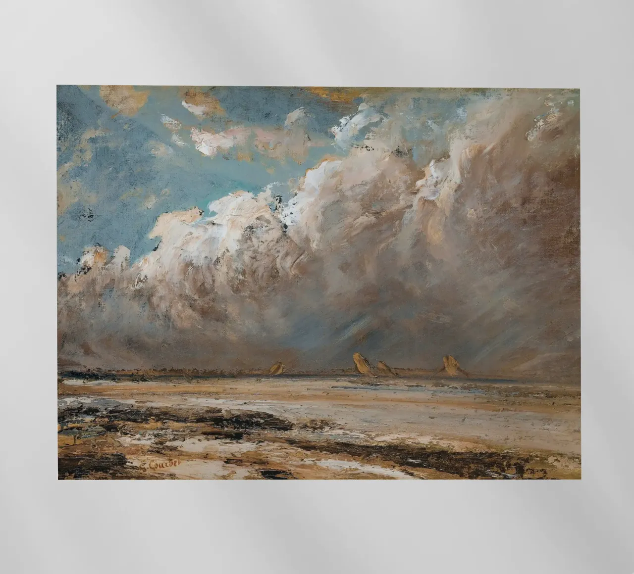 Arte murale con paesaggio nuvoloso pellicola backlit da Vintage Posters