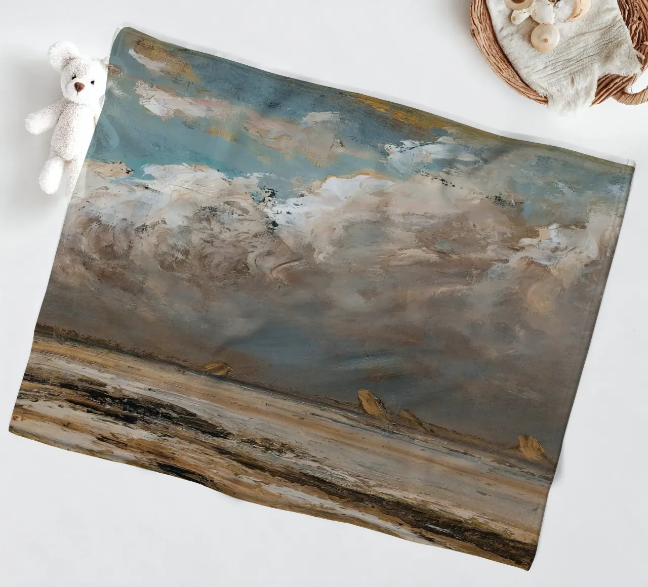 Dramatic Cloudscape Wall Art fleece blanket by Vintage Posters