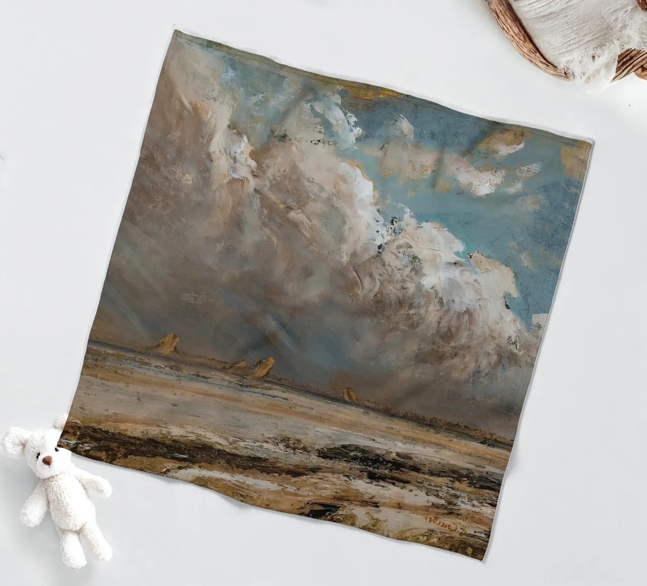 Dramatic Cloudscape Wall Art fleece blanket by Vintage Posters
