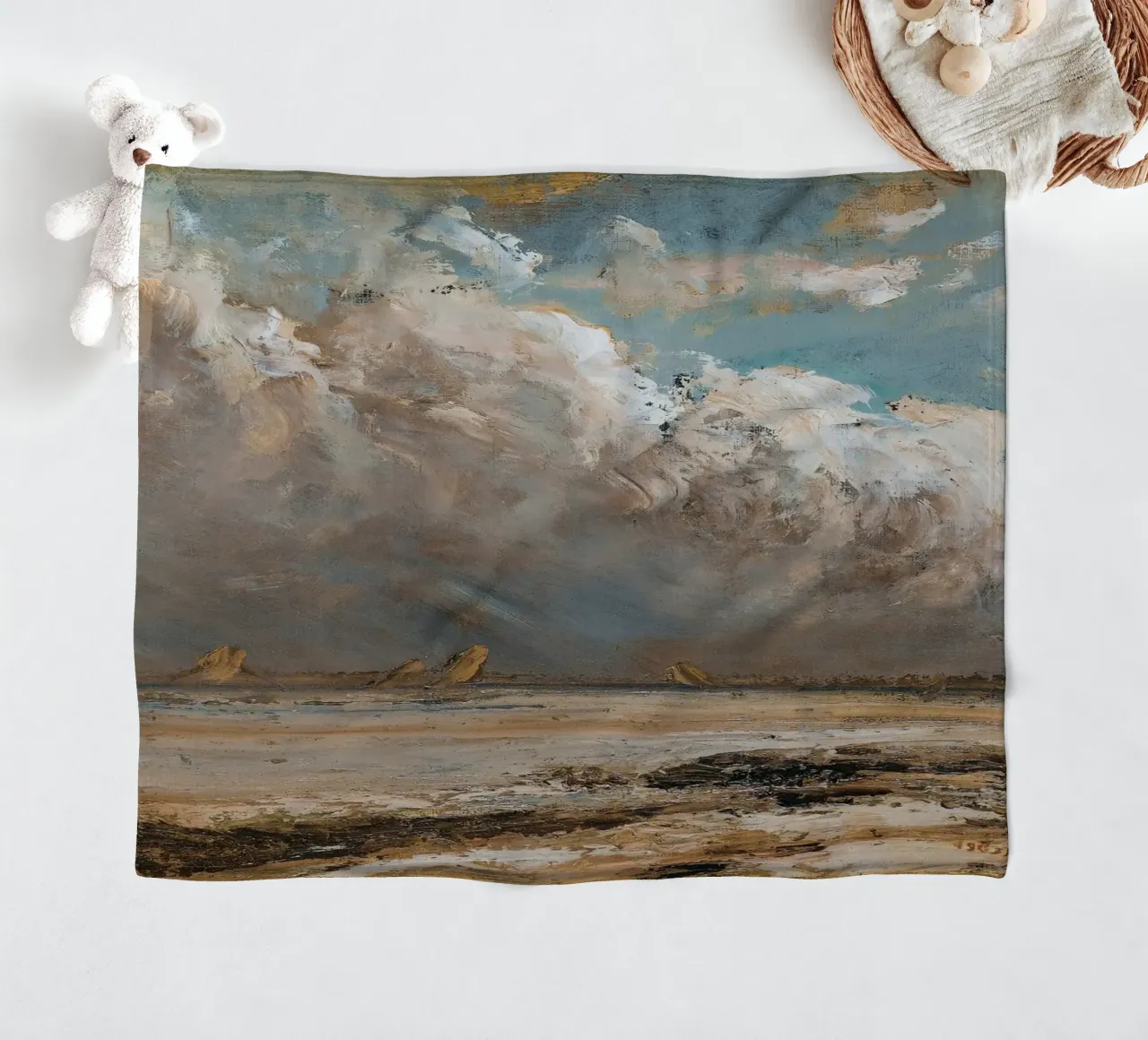 Dramatic Cloudscape Wall Art fleece blanket by Vintage Posters