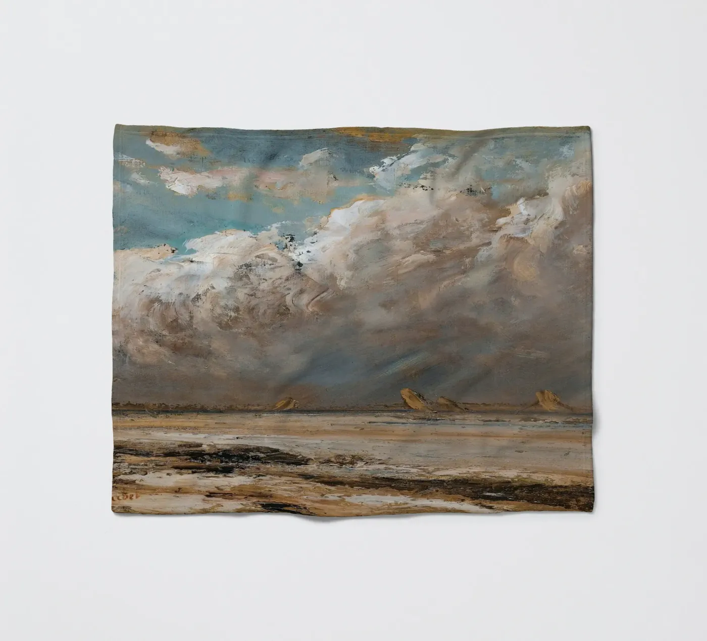 Art mural paysage nuageux dramatique plaid polaire de Vintage Posters