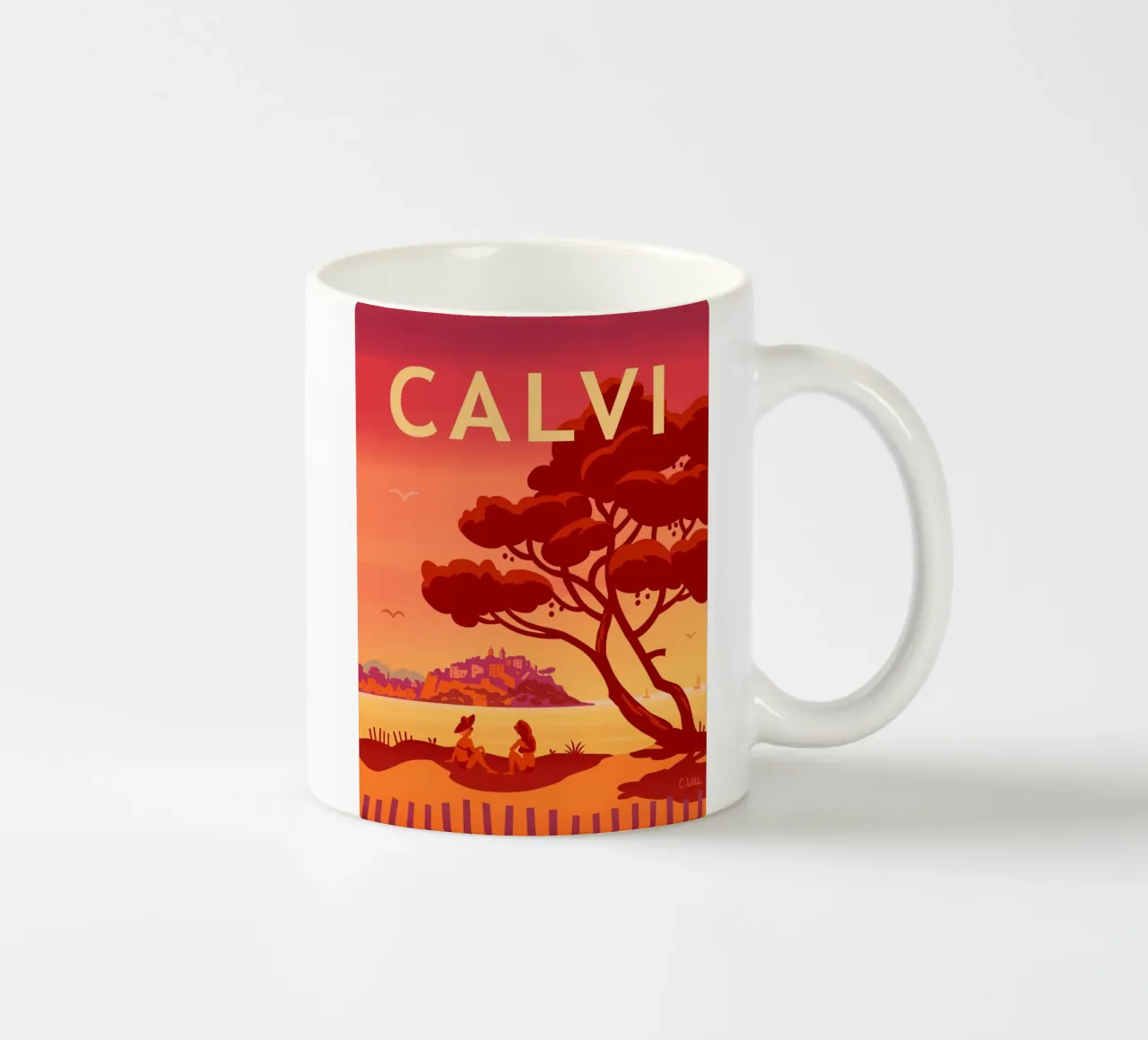 Calvi di sera tazza in ceramica da C.WILL