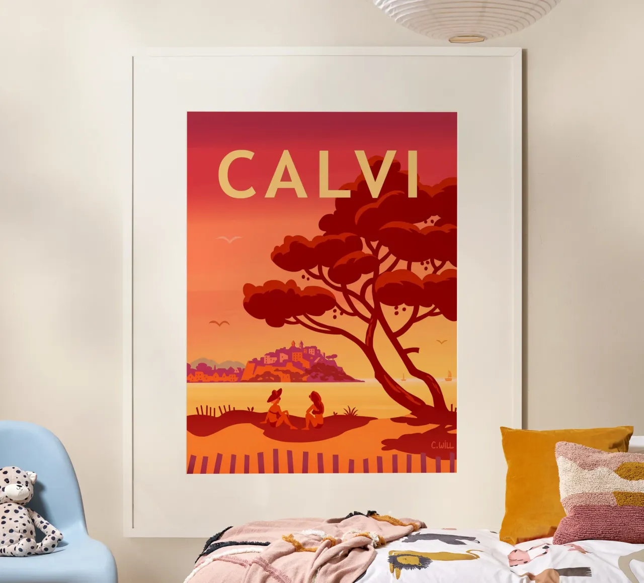 Calvi di sera poster da C.WILL