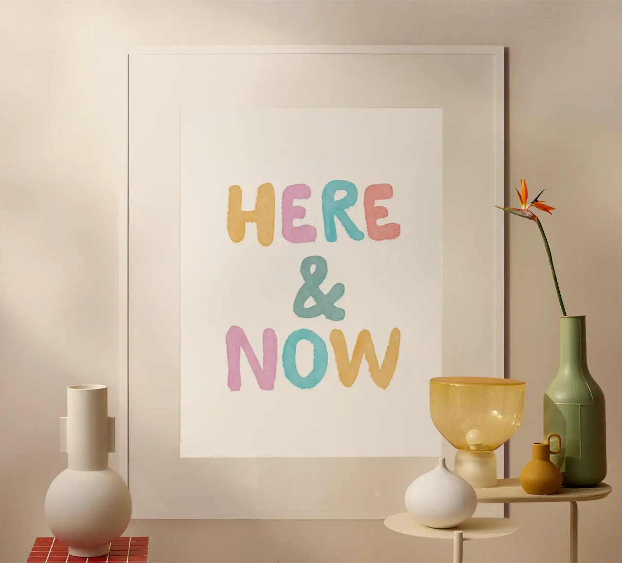 Qui e ora poster da Tiny Wonder Co.