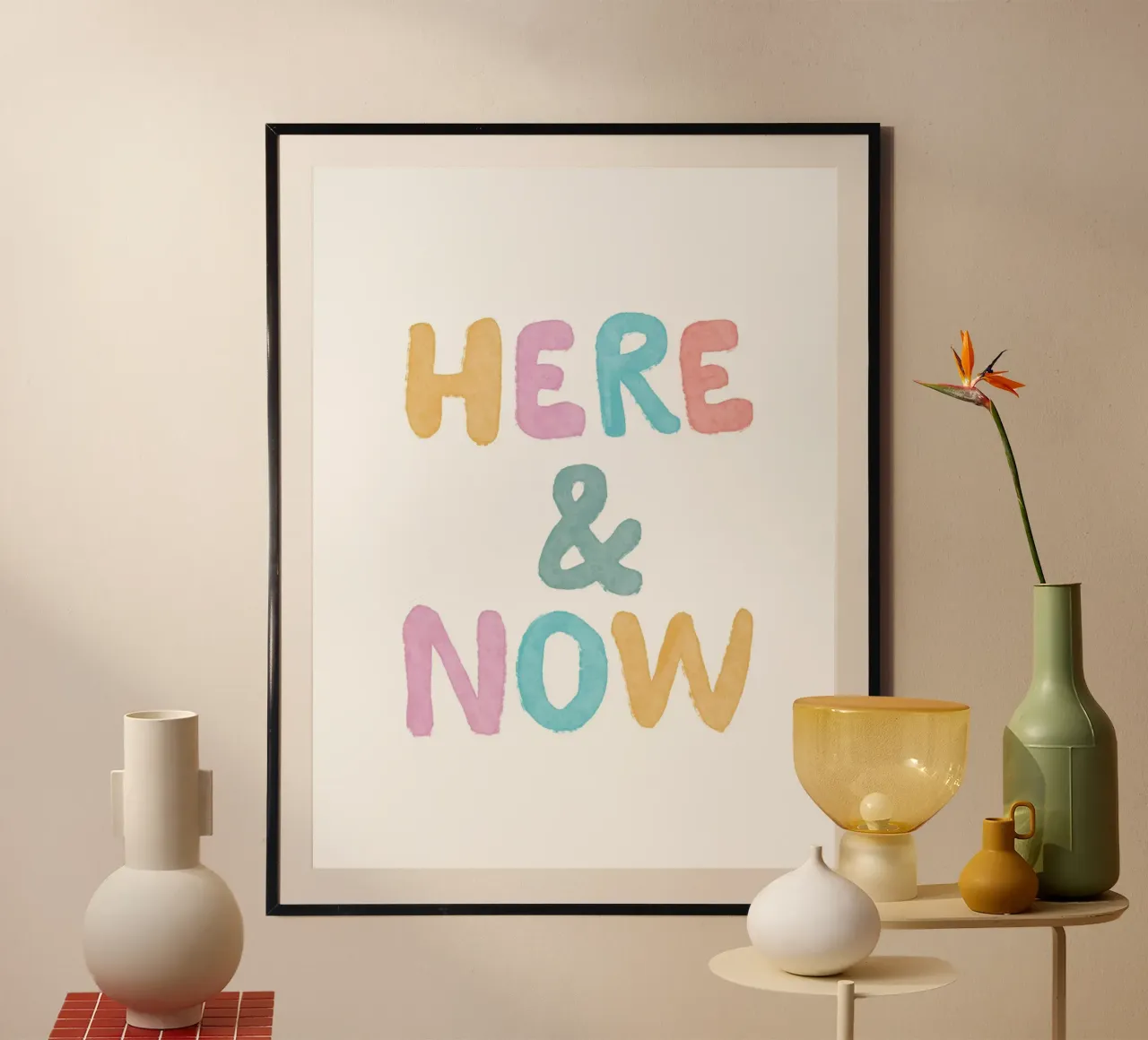 Qui e ora poster da Tiny Wonder Co.