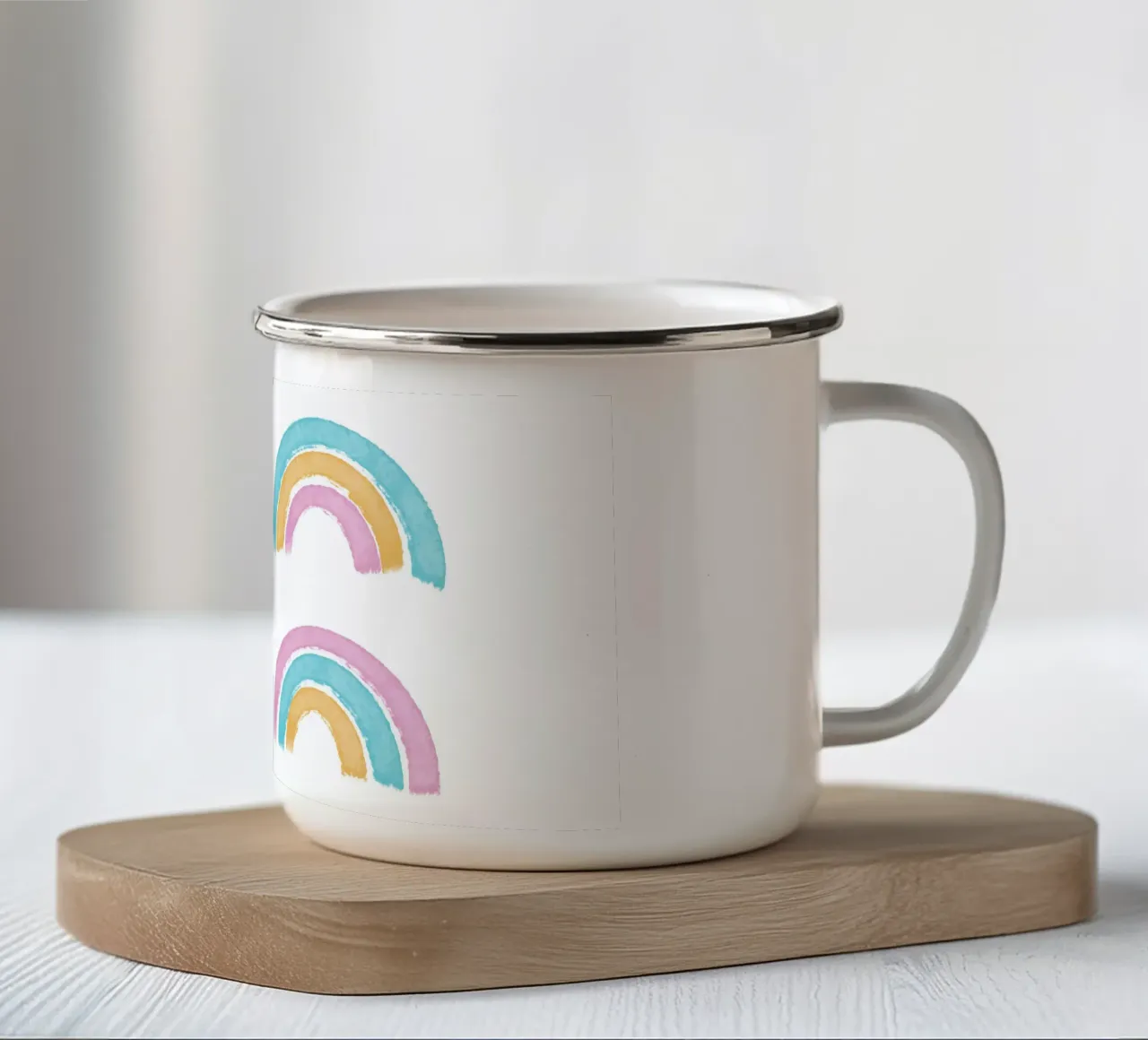 Arcobaleni colorati pop tazza in smalto da Tiny Wonder Co.