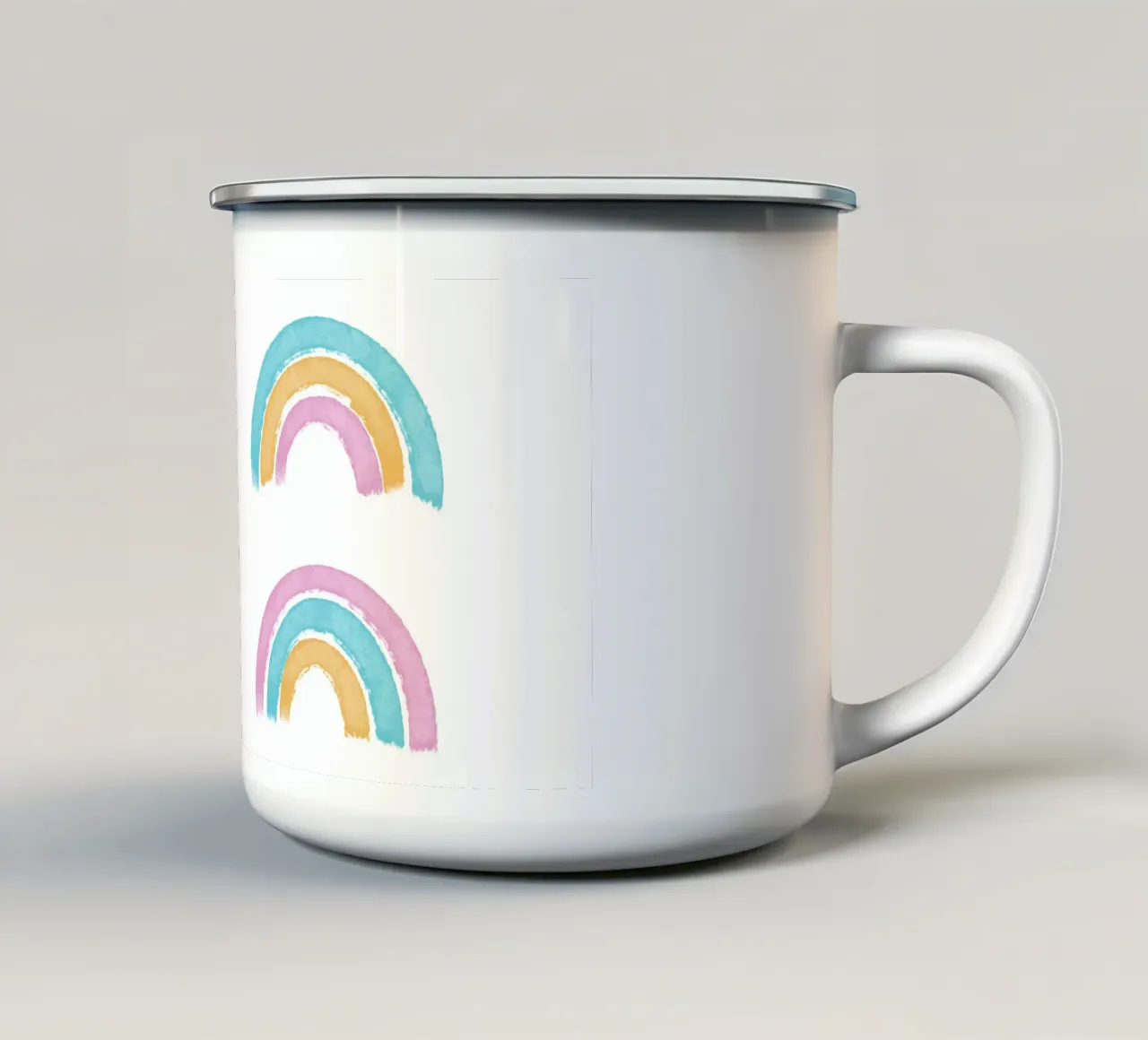 Arcobaleni colorati pop tazza in smalto da Tiny Wonder Co.