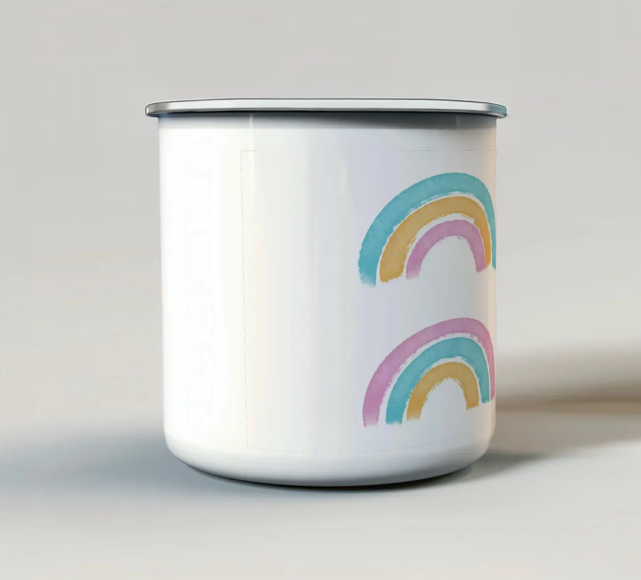 Arcobaleni colorati pop tazza in smalto da Tiny Wonder Co.