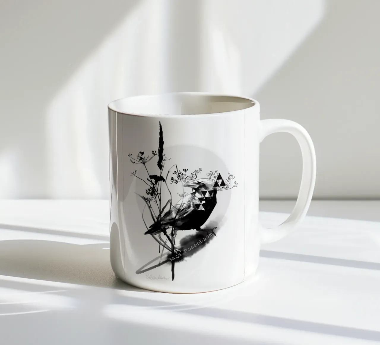 Raven Keramik Tasse von SaraRosenbaum