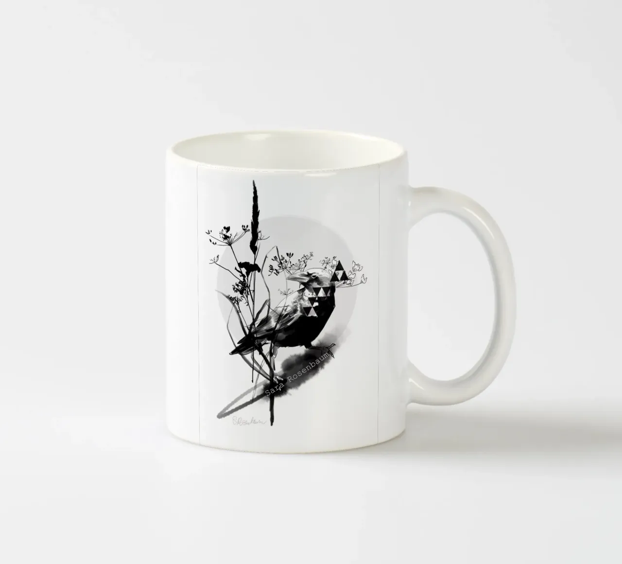 Raven Keramik Tasse von SaraRosenbaum