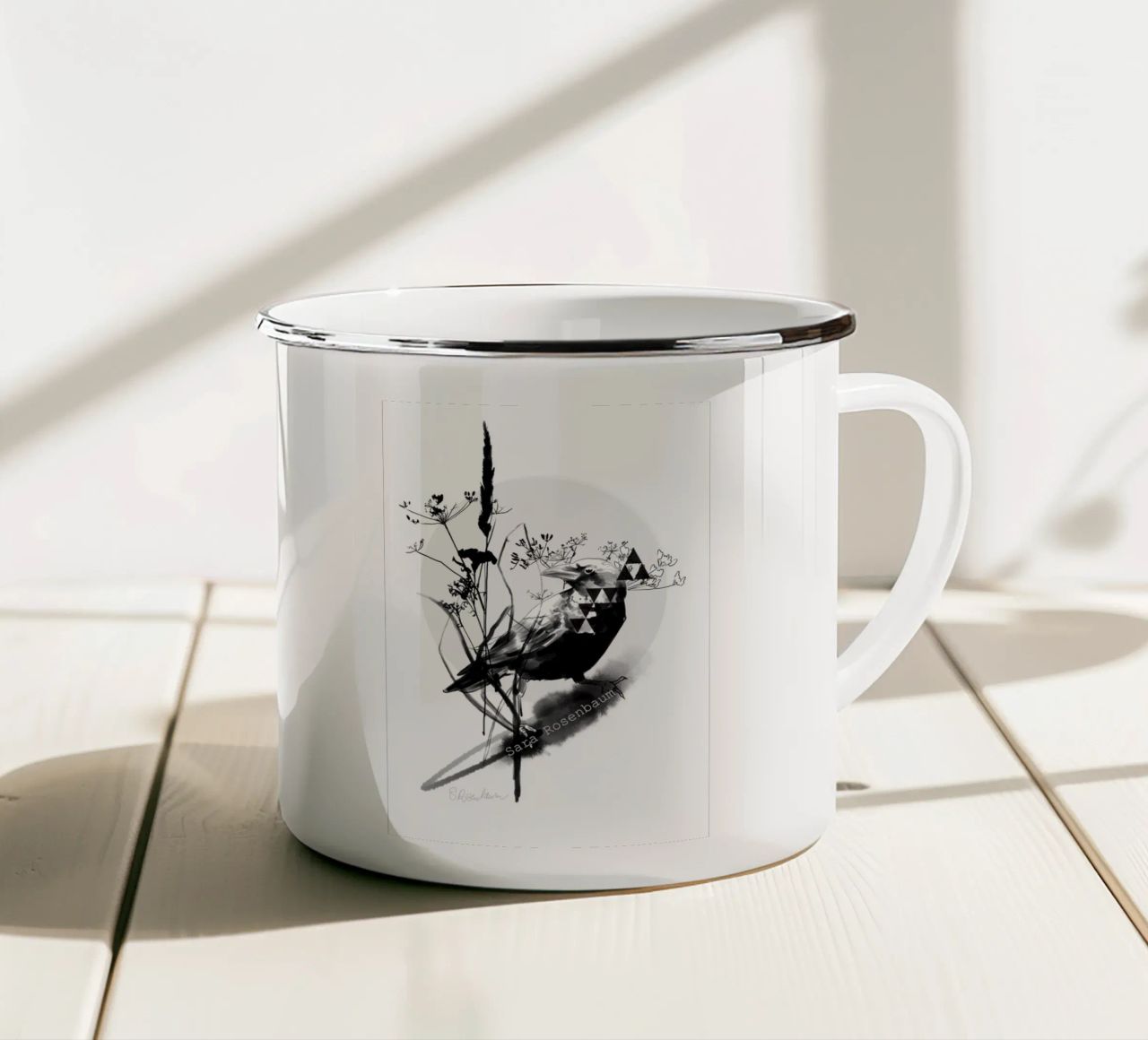 Raven tazza in smalto da SaraRosenbaum