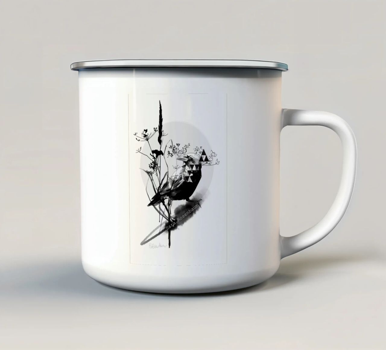 Raven tazza in smalto da SaraRosenbaum