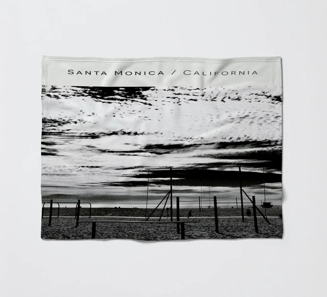 Santa Monica No. 2 B&W coperta in pile da In Full Color