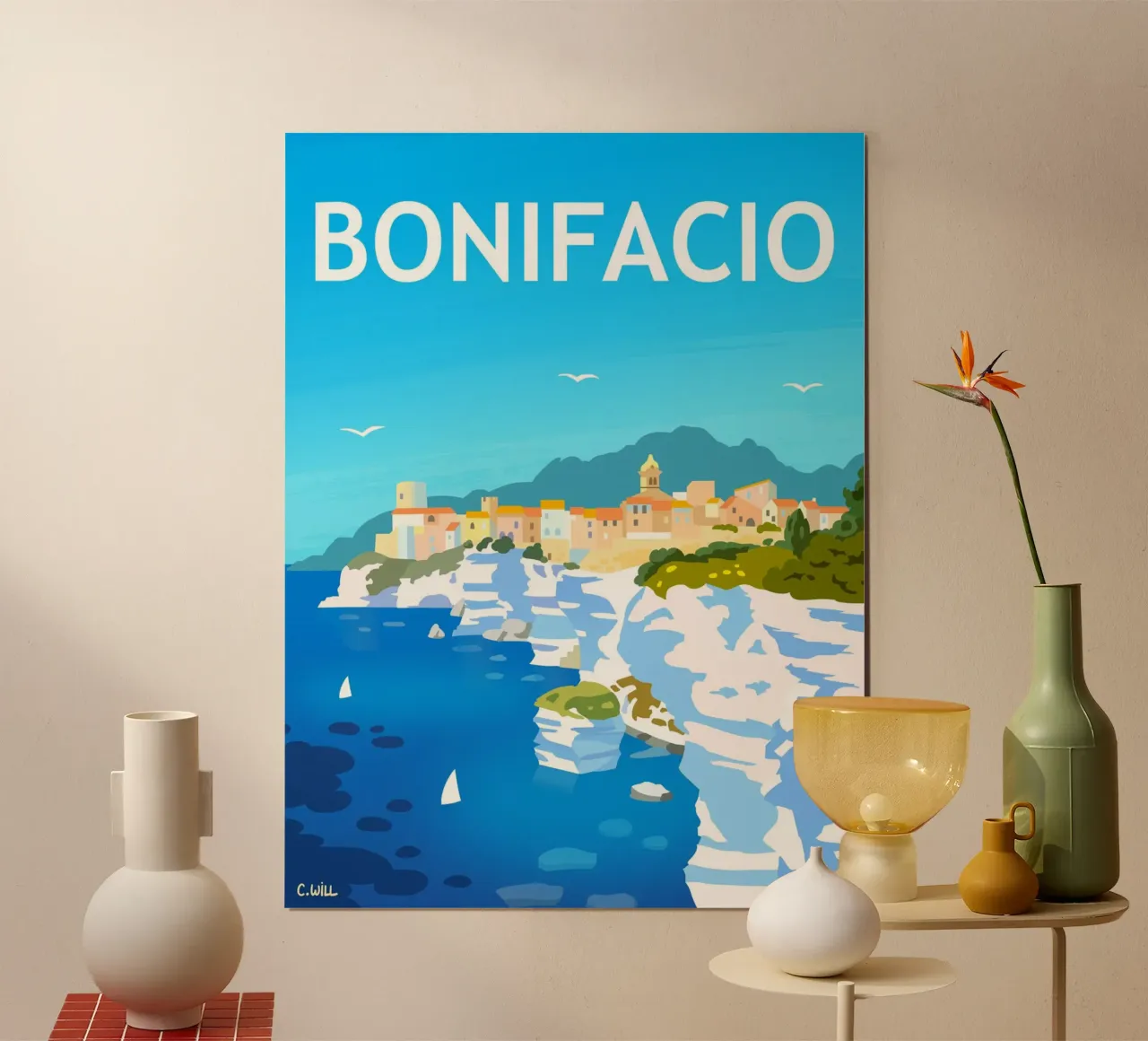 Bonifacio poster avec cadre en plastique de C.WILL
