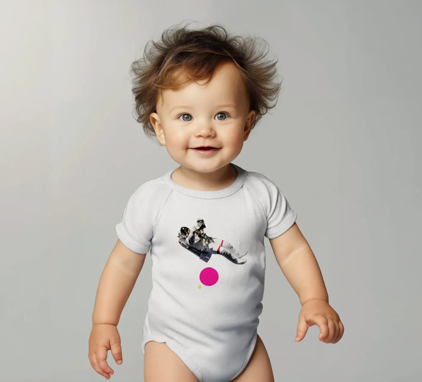 Float Kurzarm Babybody von Cassia Beck Collage