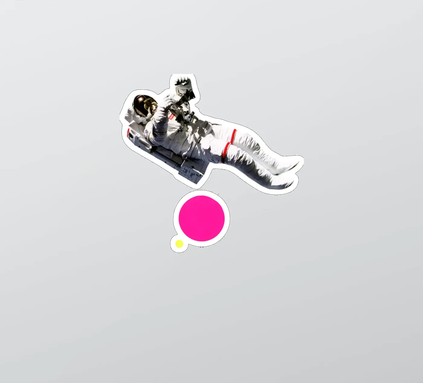 Vlotter sticker van Cassia Beck Collage