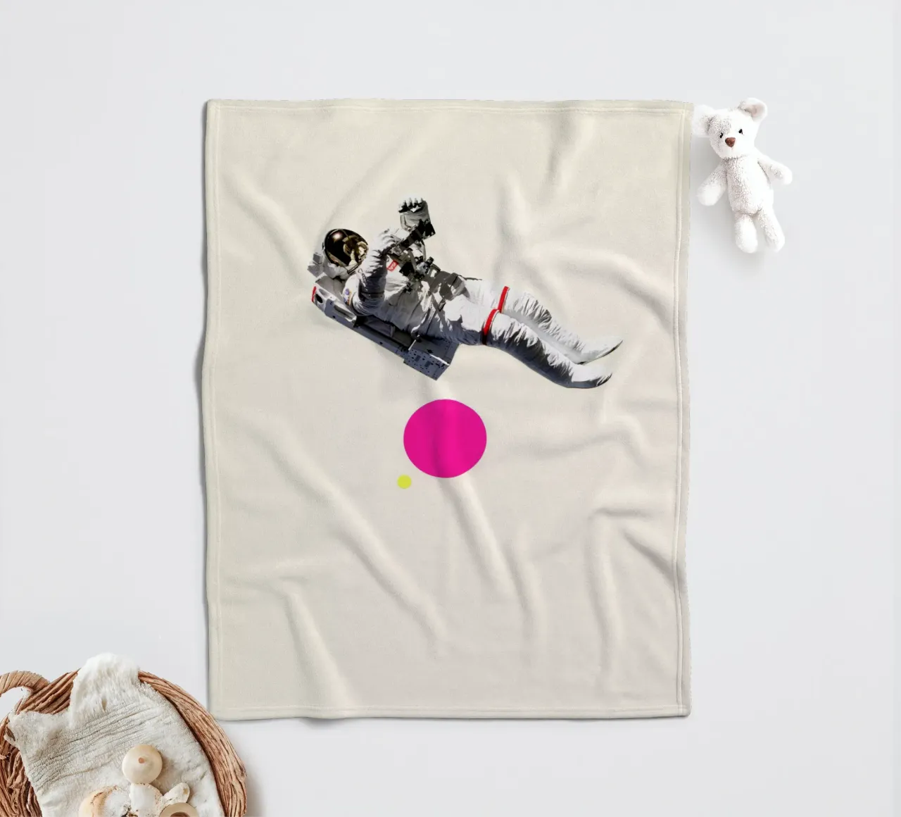 Float fleece blanket by Cassia Beck Collage