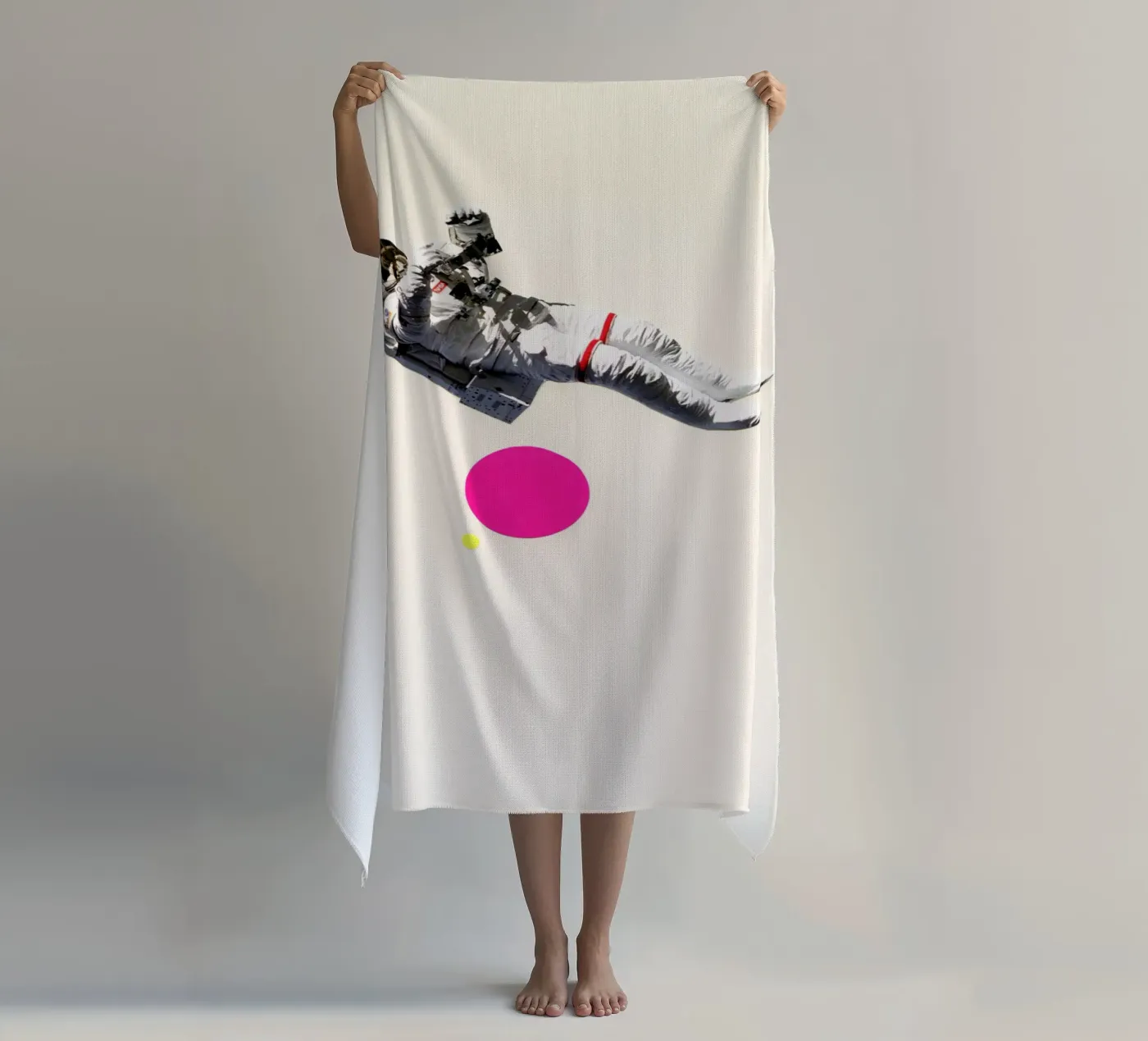 Float beach towel by Cassia Beck Collage