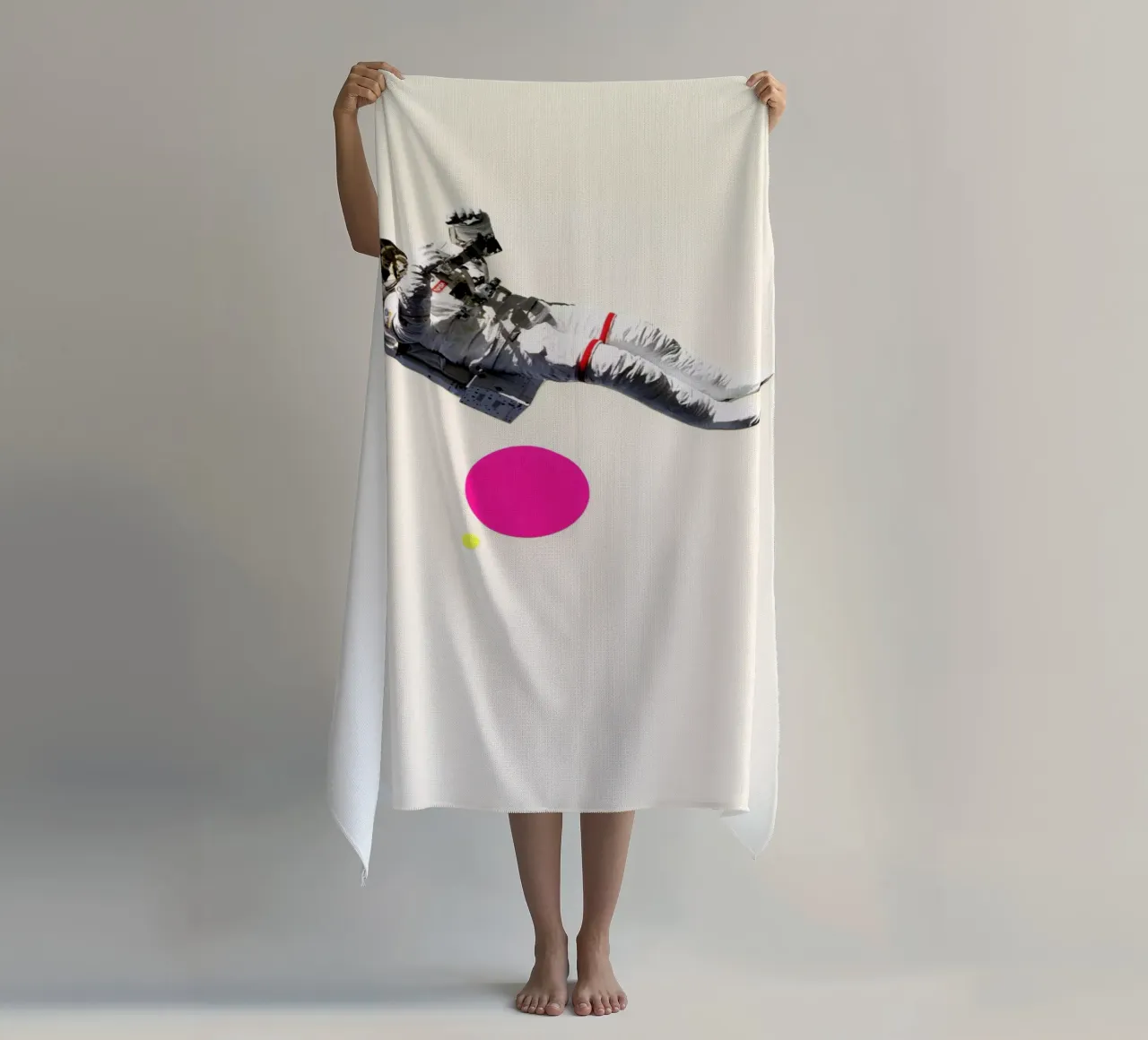 Float beach towel by Cassia Beck Collage