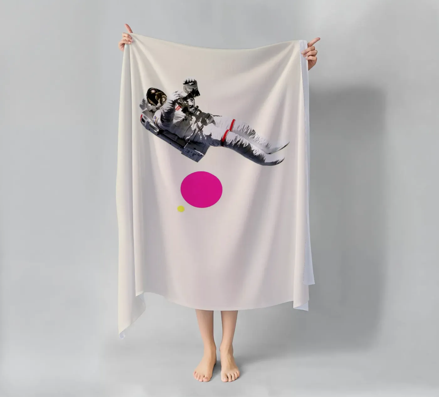 Float beach towel by Cassia Beck Collage