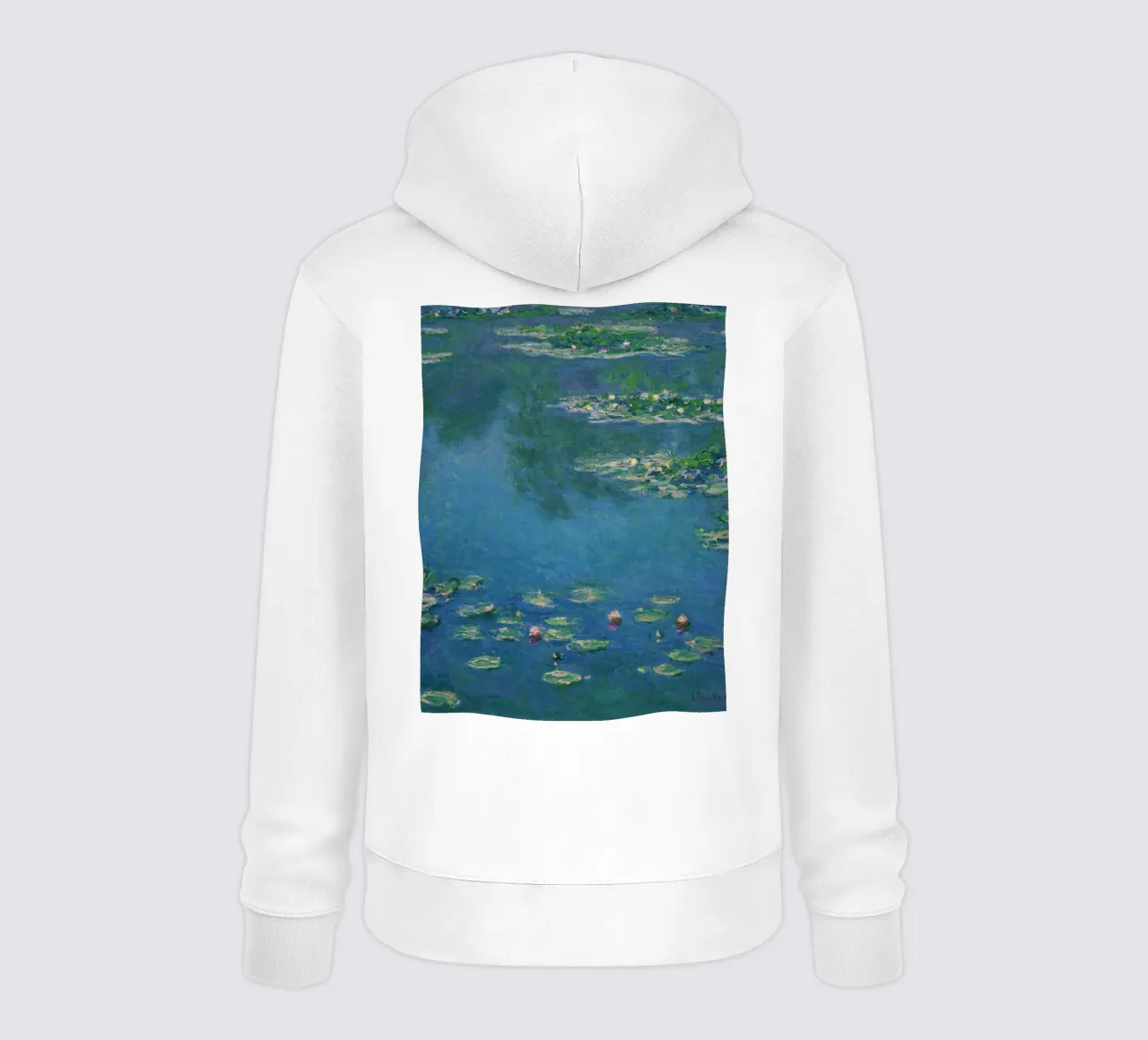 Pittura di ninfee in stile Monet felpa con cappuccio da Art in Color