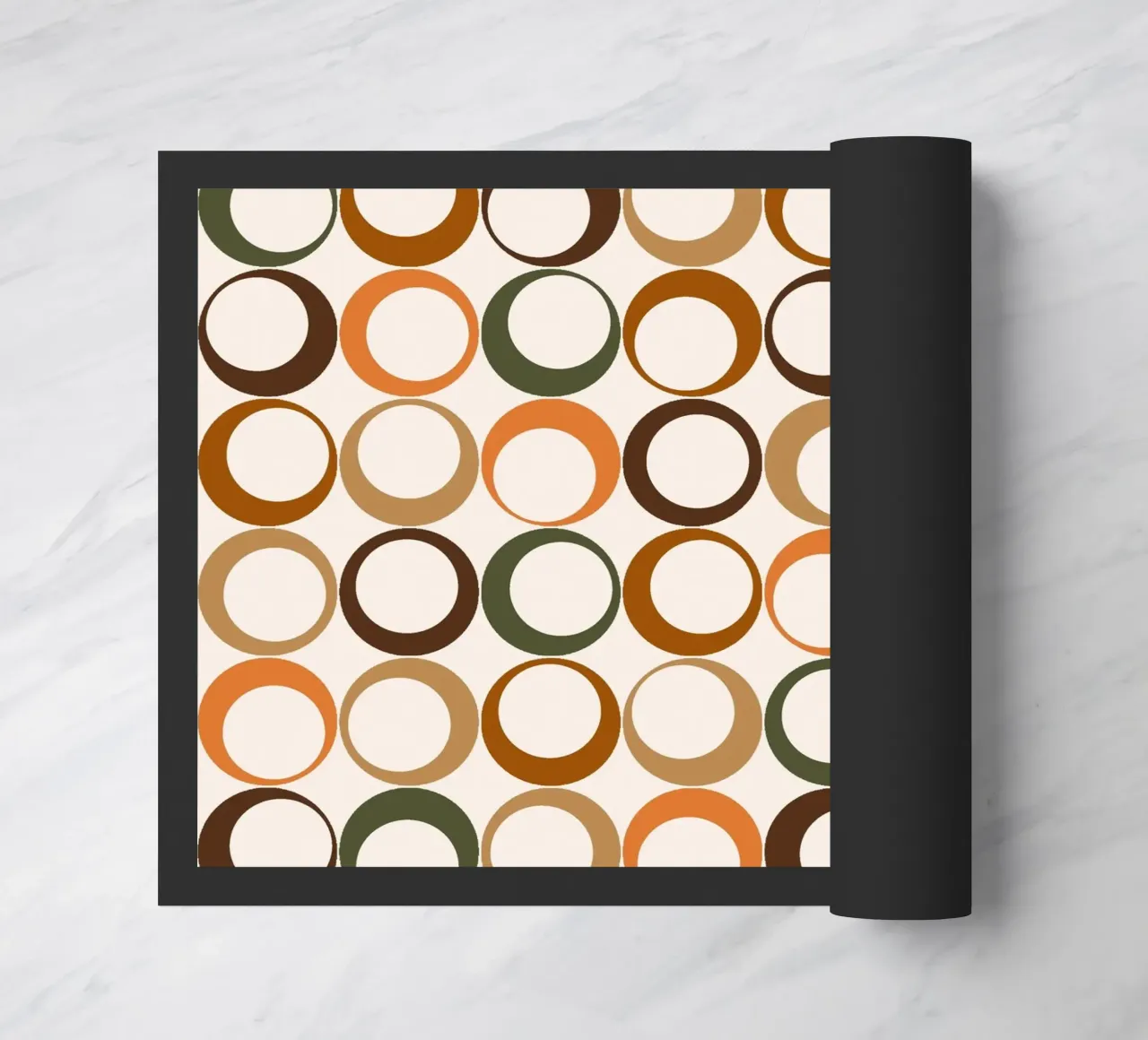 Loop colorati e lunatici Vibrazione nostalgica zerbino da Timeless moderna