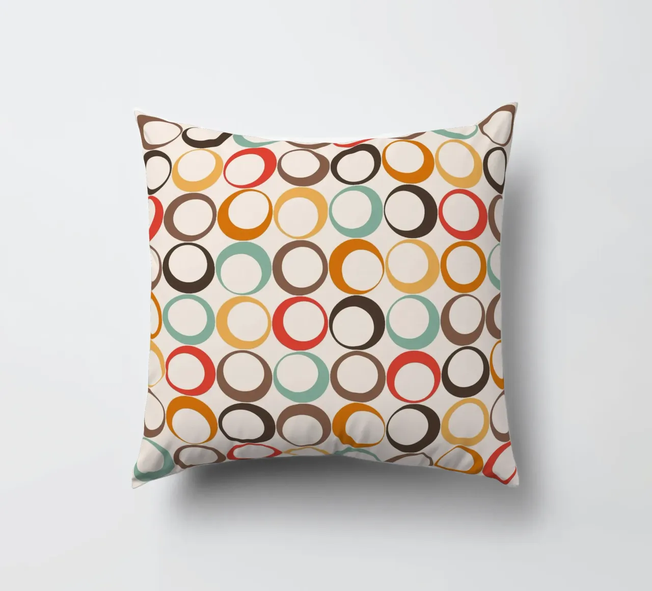 Loop retrò colorati Vibrazione nostalgica cuscino da Timeless moderna