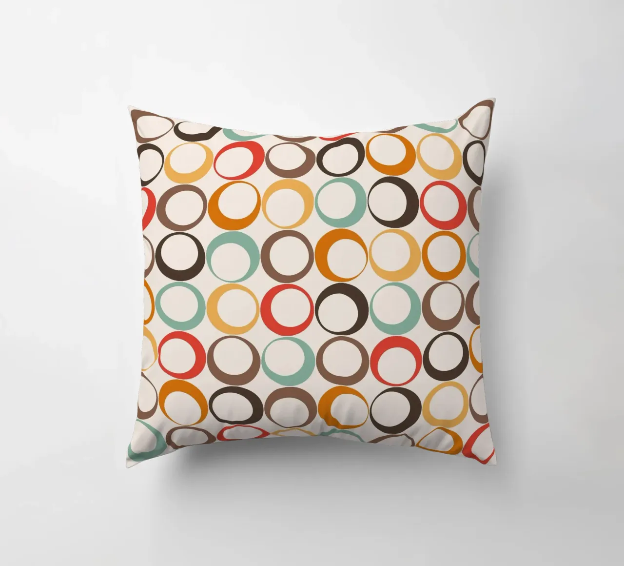 Loop retrò colorati Vibrazione nostalgica cuscino da Timeless moderna