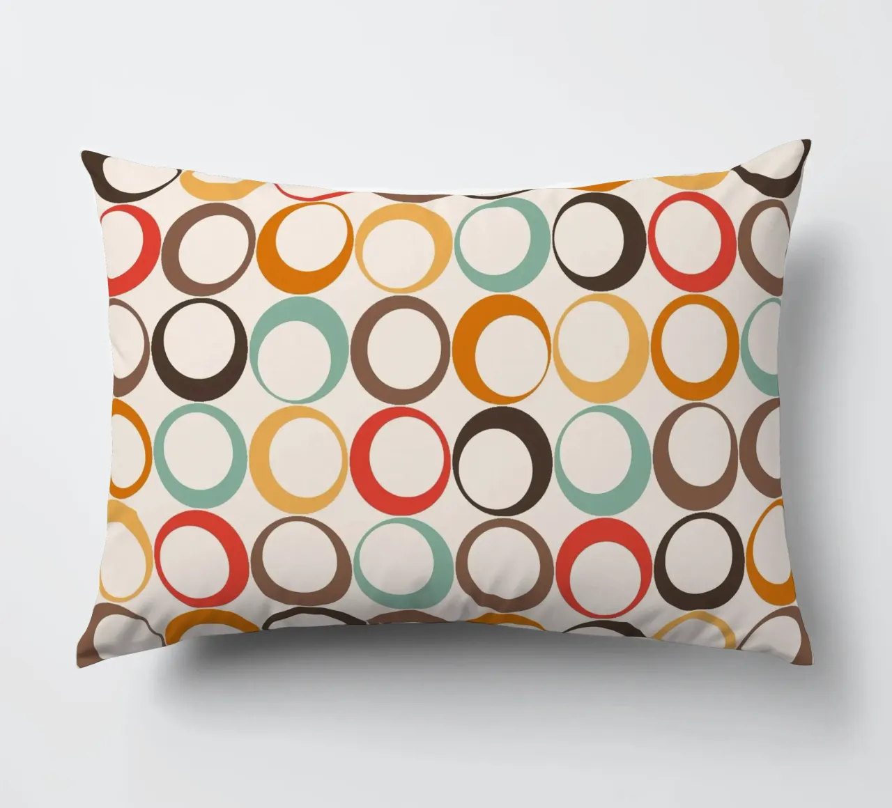 Loop retrò colorati Vibrazione nostalgica cuscino da Timeless moderna