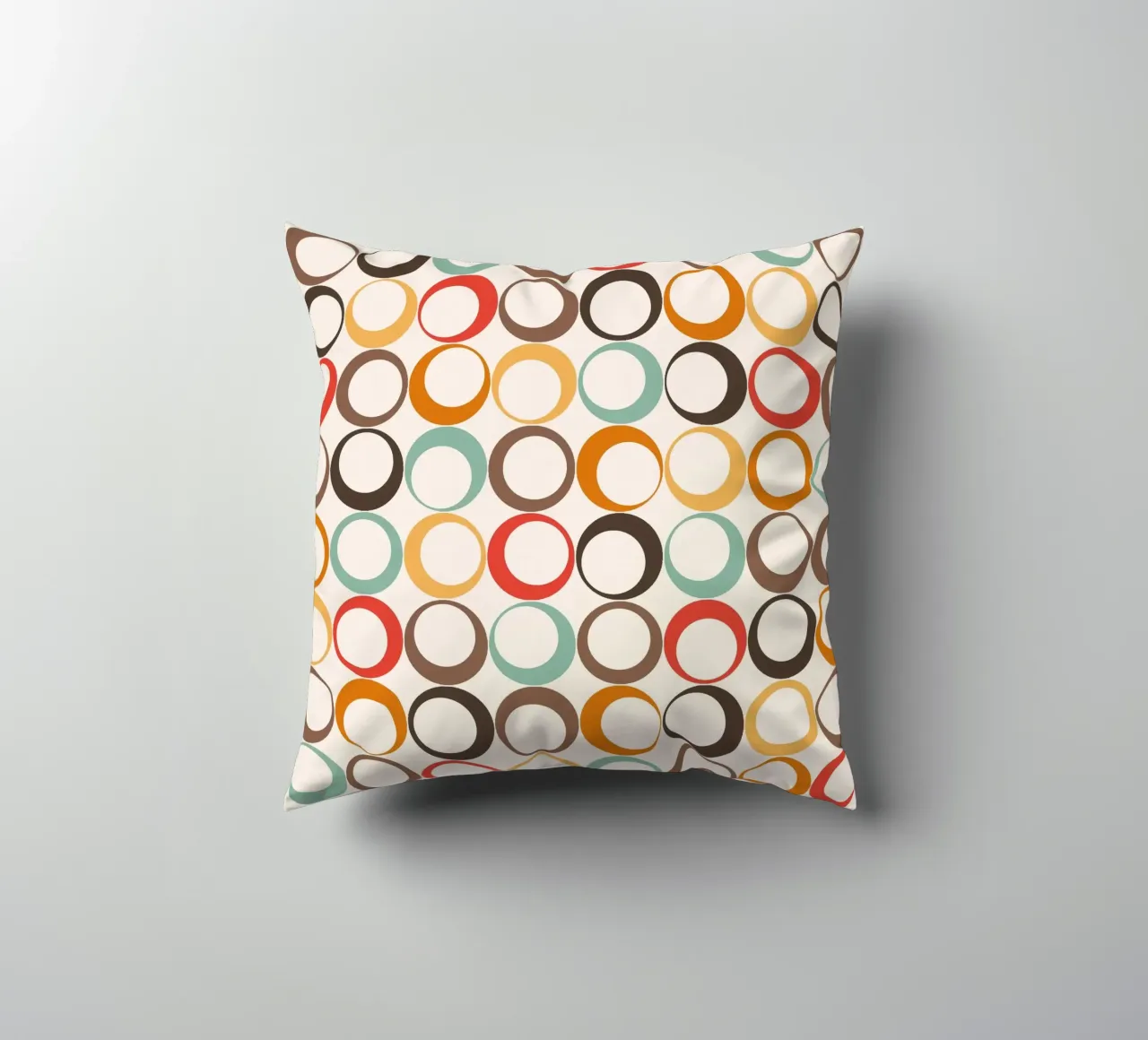 Loop retrò colorati Vibrazione nostalgica cuscino da Timeless moderna